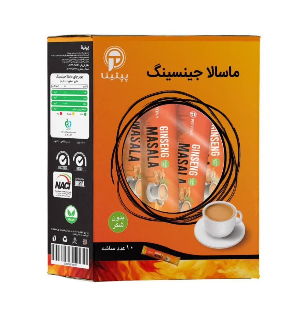 چای ماسالا جینسینگ تشریفاتی پپتینا ساشه 10 عددی