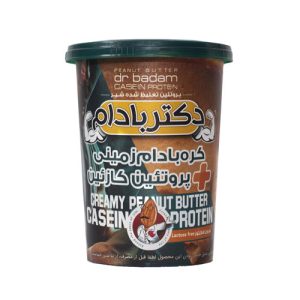 کره بادام زمینی کرمی با پروتئین کازئین دکتر بادام