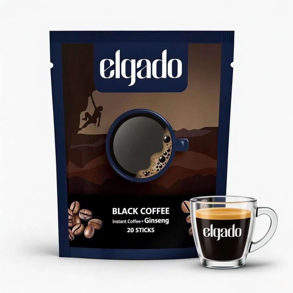 قهوه اسپرسو فوری الگادو با جینسینگ