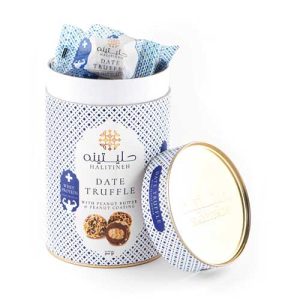 ترافل خرما با مغزکره بادام زمینی و روکش بادام حلیتینه 300 گرم